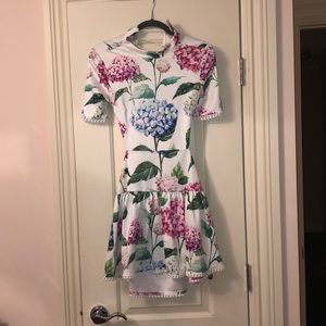 hydrangea cut out dress